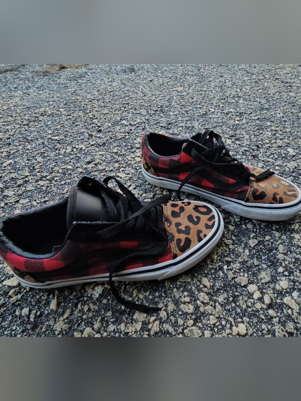 Vans Black and Red Slip-On Shoe Unisex